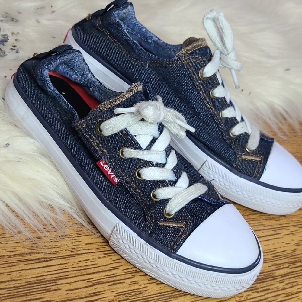 Levis denim shoes converse style size 2 - Picture 3 of 8
